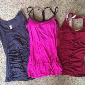 Lot of 3 Lucy Workout tanks, size Small